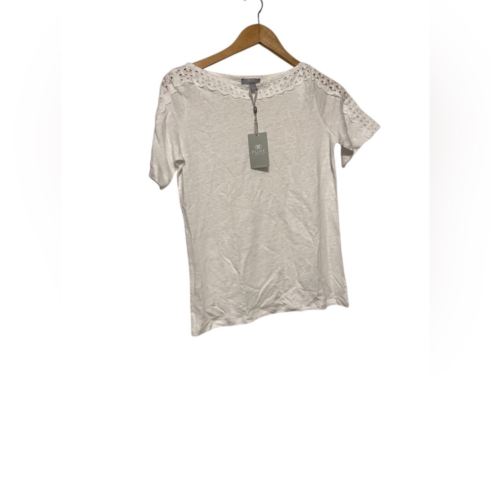 Pure collection linen white top